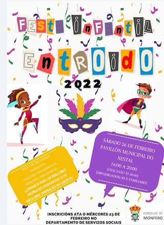 Fechas, información, programa, cartel, imágenes, mapa y ubicación de Festa Infantil de Entroido   en  Monfero