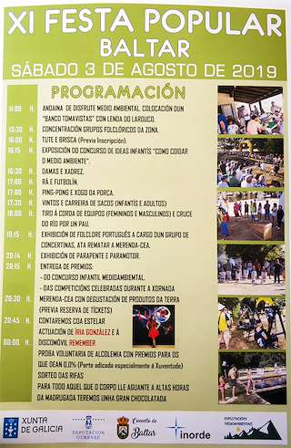 Fechas, información, programa, cartel, imágenes, mapa y ubicación de XIII Festa Popular  en  Baltar
