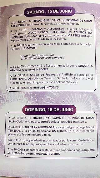 Festas de San Antonio (2024) en Monforte de Lemos