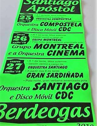 Festas de Santiago Apóstol de Berdeogas en Dumbría