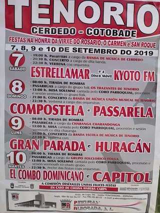 Festas de Tenorio en Cerdedo-Cotobade
