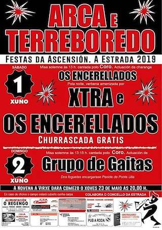 Fechas, información, programa, cartel, imágenes, mapa y ubicación de Festas da Ascensión de Arca y Terreboredo  en  A Estrada