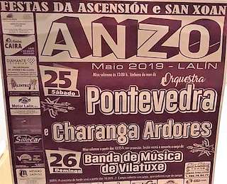 Fechas, información, programa, cartel, imágenes, mapa y ubicación de Festas da Ascensión e San Xoán de Anzo  en  Lalín