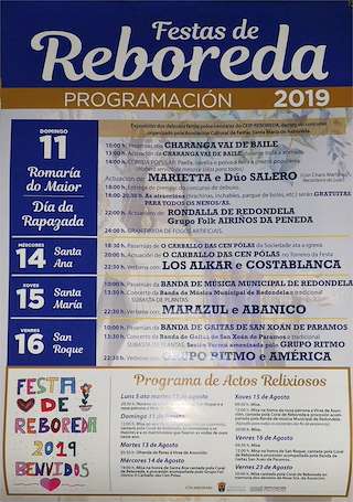 Fechas, información, programa, cartel, imágenes, mapa y ubicación de Festas de Reboreda (2024)  en  Redondela