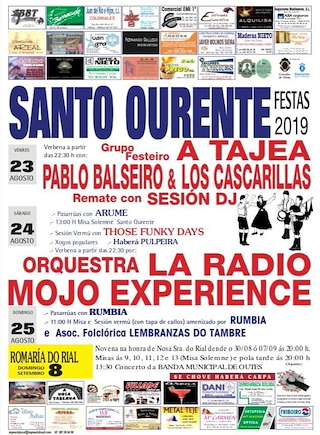 Fechas, información, programa, cartel, imágenes, mapa y ubicación de Festas de San Ourente  en  Outes