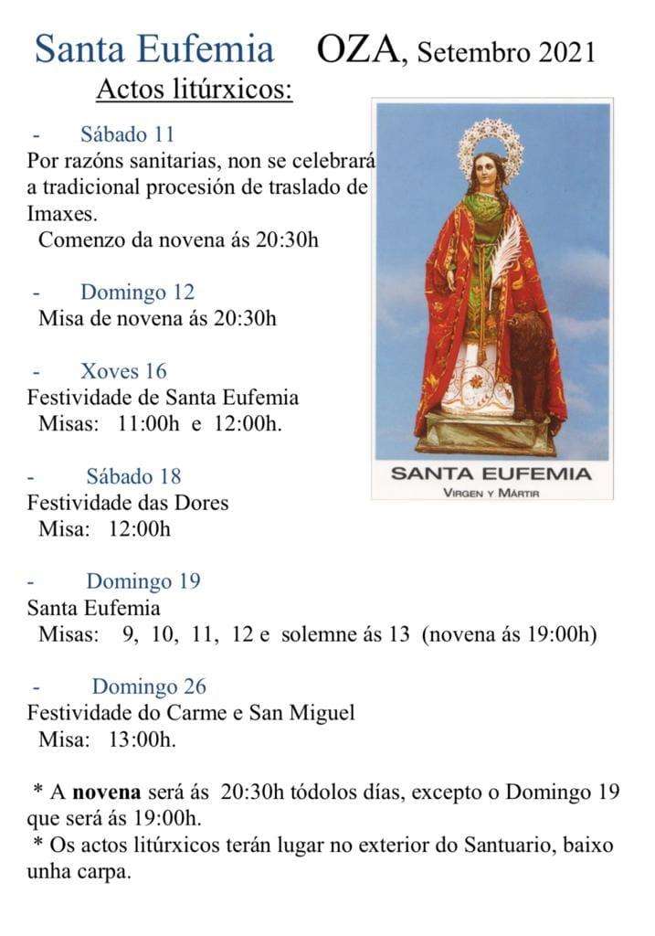 Festas de Santa Eufemia de Oza en Teo