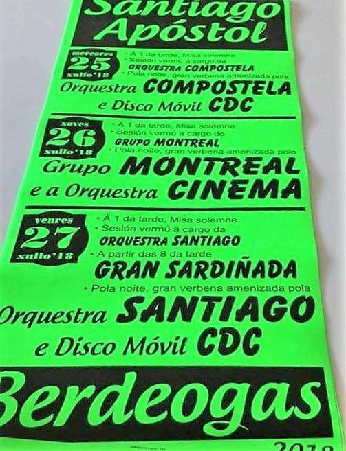 Festas de Santiago Apóstol de Berdeogas en Dumbría
