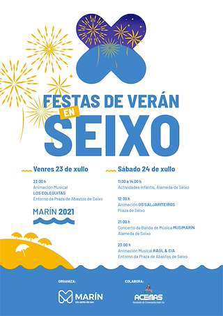 Fechas, información, programa, cartel, imágenes, mapa y ubicación de Festas de Verán de Seixo  en  Marín