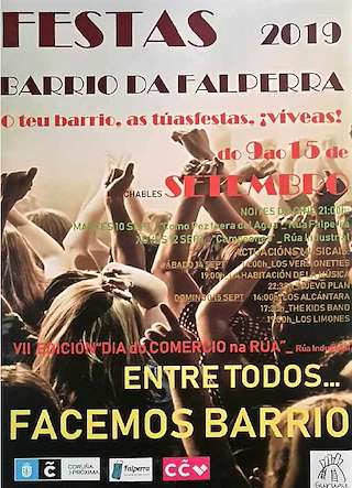 Fechas, información, programa, cartel, imágenes, mapa y ubicación de Festas do Barrio da Falperra  en  A Coruña