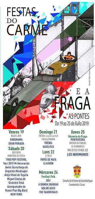 Fechas, información, programa, cartel, imágenes, mapa y ubicación de Festas do Carme  (2024)  en  As Pontes de García Rodríguez