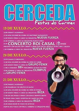 Fechas, información, programa, cartel, imágenes, mapa y ubicación de Festas do Carme  (2024)  en  Cerceda