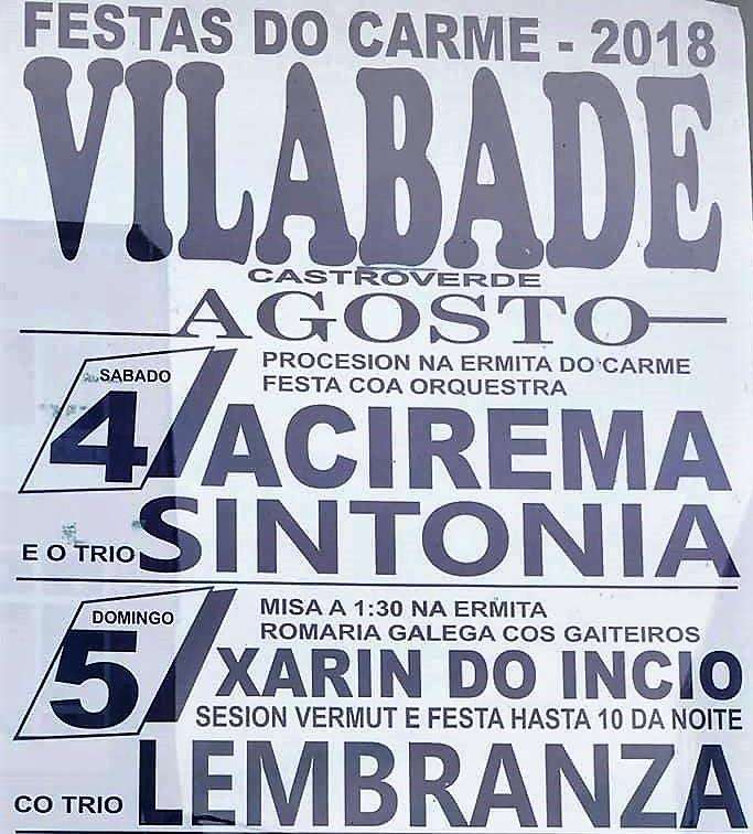 Festas do Carme de Vilabade en Castroverde