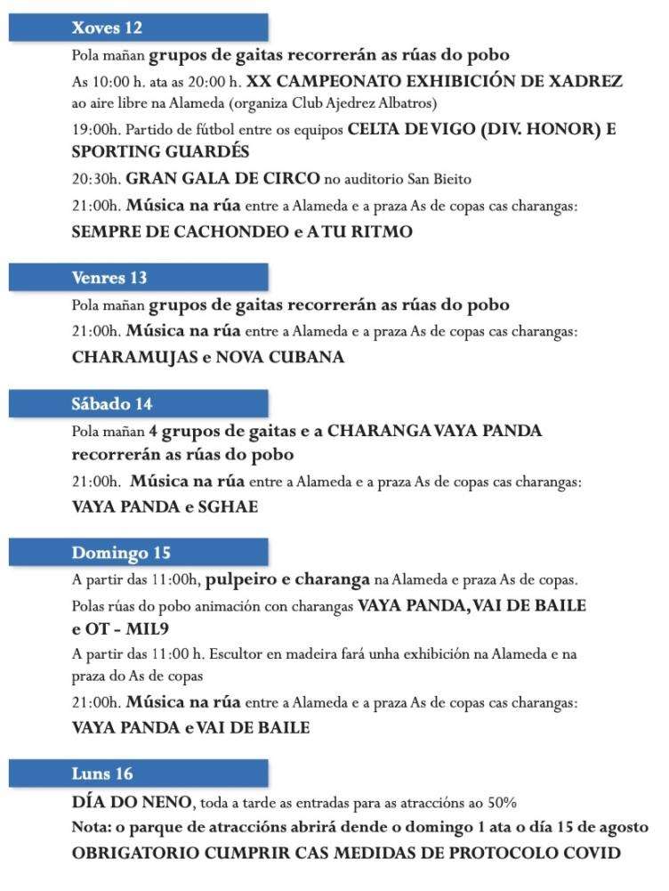 Festas do Monte (2024) en A Guarda