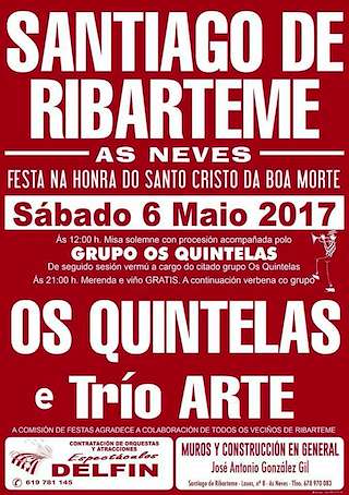 Fechas, información, programa, cartel, imágenes, mapa y ubicación de Festas do Santo Cristo de Ribarteme  en  As Neves
