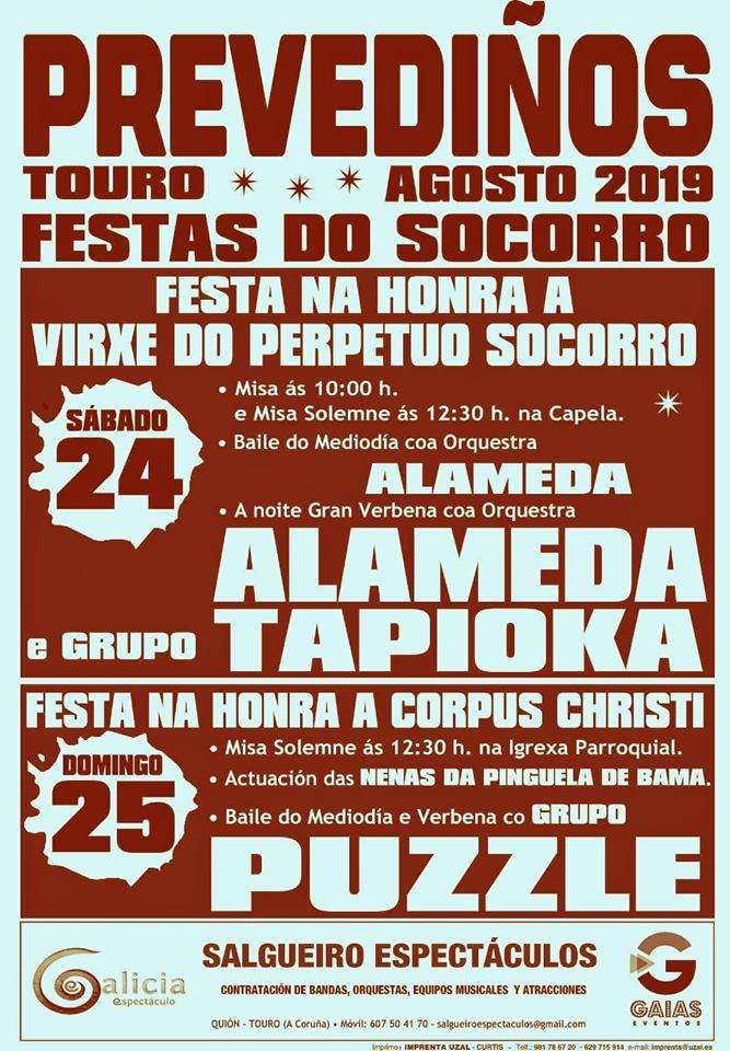 Festas do Socorro de Prevediños en Touro