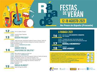 Fechas, información, programa, cartel, imágenes, mapa y ubicación de Festas do Verán  en  Rábade