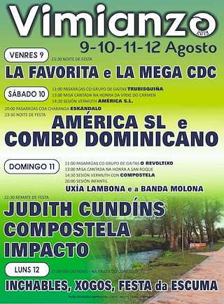 Fechas, información, programa, cartel, imágenes, mapa y ubicación de Festas do Verán  en  Vimianzo