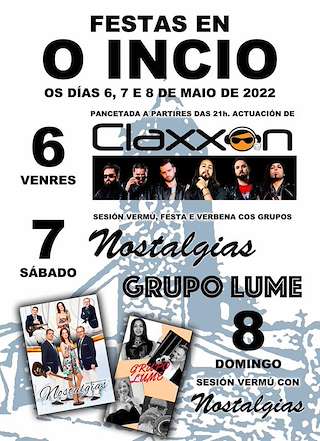 Fechas, información, programa, cartel, imágenes, mapa y ubicación de Festas en O Incio