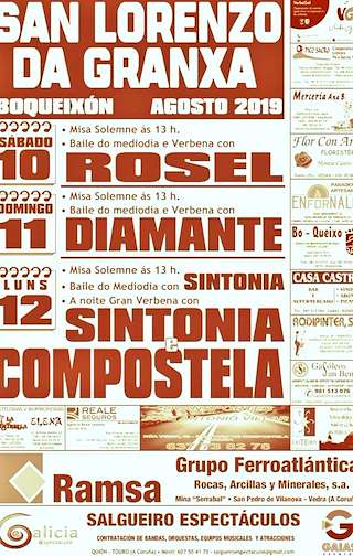 Fechas, información, programa, cartel, imágenes, mapa y ubicación de Festas Patronais de A Granxa  en  Boqueixón