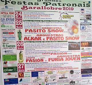 Fechas, información, programa, cartel, imágenes, mapa y ubicación de Festas Patronais de Barallobre  en  Fene