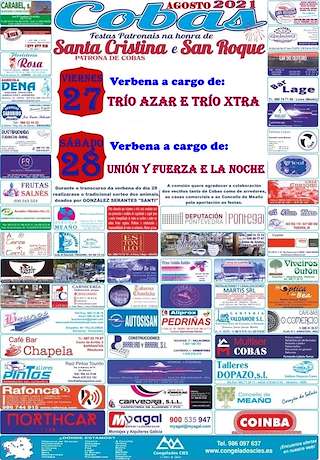 Fechas, información, programa, cartel, imágenes, mapa y ubicación de Festas Patronais de Cobas  en  Meaño