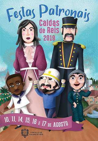 Fechas, información, programa, cartel, imágenes, mapa y ubicación de Festas Patronais de San Roque  en  Caldas de Reis