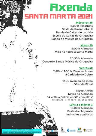 Fechas, información, programa, cartel, imágenes, mapa y ubicación de Festas Patronais de Santa Marta  en  Ortigueira