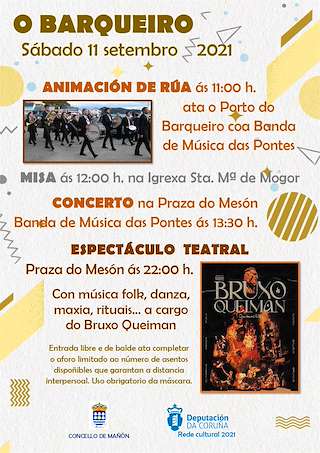 Fechas, información, programa, cartel, imágenes, mapa y ubicación de Festas Patronais do Barqueiro  en  Mañón