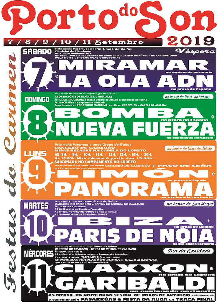 Festas Patronais do Son - Virxe do Carme