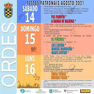 Fechas, información, programa, cartel, imágenes, mapa y ubicación de Festas Patronais  en  Ordes