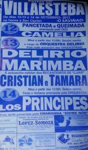 Fechas, información, programa, cartel, imágenes, mapa y ubicación de Festas Vilaesteva  en  O Saviñao