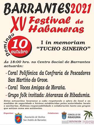 Fechas, información, programa, cartel, imágenes, mapa y ubicación de XVII Festival de Habaneras de Barrantes  en  Ribadumia