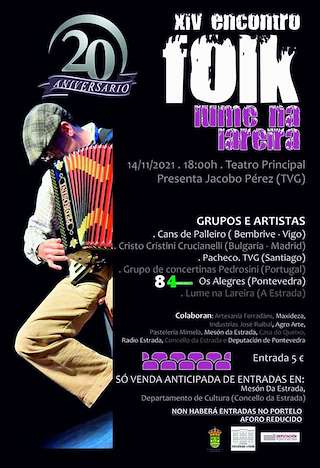 Fechas, información, programa, cartel, imágenes, mapa y ubicación de XVI Festival de Música Folk Lume na Lareira  en  A Estrada
