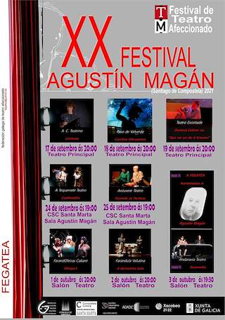 Fechas, información, programa, cartel, imágenes, mapa y ubicación de XXII Festival de Teatro Afeccionado Agustín Magán  en  Santiago de Compostela