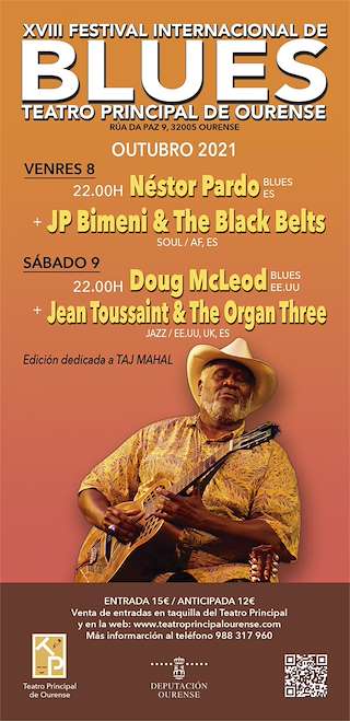 Fechas, información, programa, cartel, imágenes, mapa y ubicación de XX Festival Internacional de Blues Teatro Principal  en  Ourense