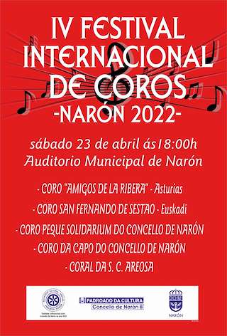 Fechas, información, programa, cartel, imágenes, mapa y ubicación de VI Festival Internacional de Coros  en  Narón