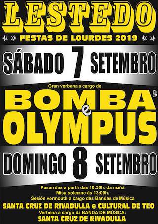 Fechas, información, programa, cartel, imágenes, mapa y ubicación de Fiesta de Lourdes de Lestedo  en  Boqueixón