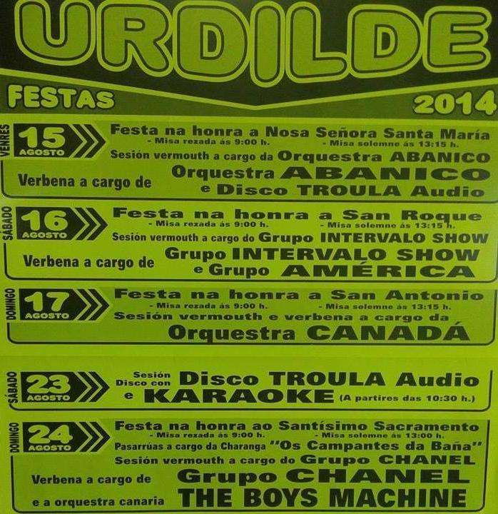 Fiestas de Urdilde en Rois