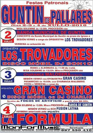 Fechas, información, programa, cartel, imágenes, mapa y ubicación de Fiestas Patronales en honor a San Salvador (2024)  en  Guntín