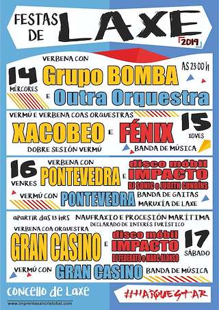 Fechas, información, programa, cartel, imágenes, mapa y ubicación de Fiestas Patronales  en  Laxe
