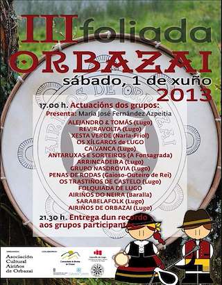 Fechas, información, programa, cartel, imágenes, mapa y ubicación de Foliada de Orbazai  en  Lugo