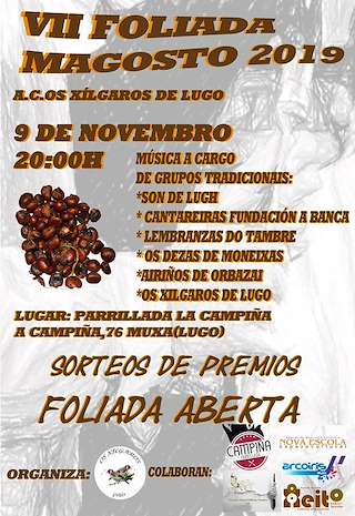 Fechas, información, programa, cartel, imágenes, mapa y ubicación de IX Foliada y Magosto dos Xílgaros de Lugo 