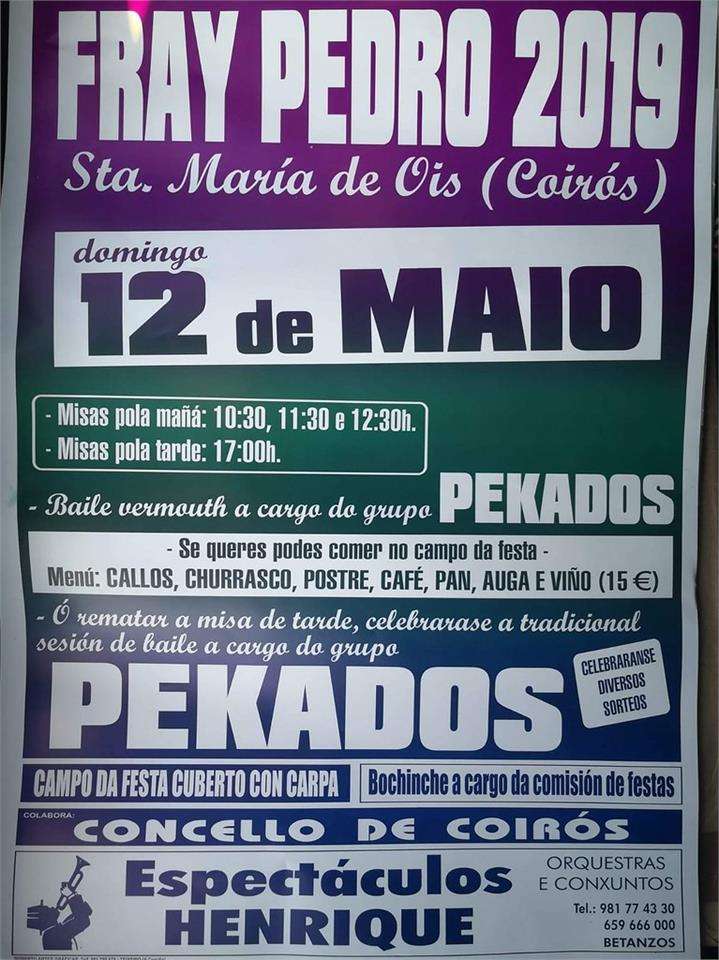 Fray Pedro de Santa María de Ois  en Coirós