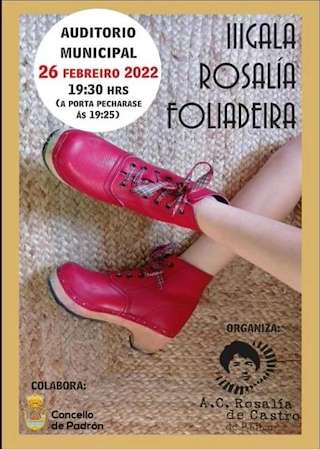 Fechas, información, programa, cartel, imágenes, mapa y ubicación de V Gala Rosalía Foliadeira  en  Padrón
