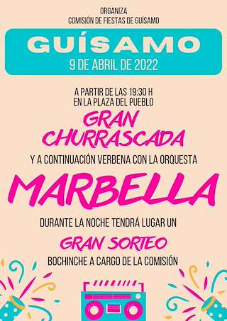 Fechas, información, programa, cartel, imágenes, mapa y ubicación de Gran Churrascada en Guísamo  en  Bergondo
