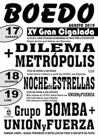 Fechas, información, programa, cartel, imágenes, mapa y ubicación de XVII Gran Cigalada - San Roque de Boedo  en  Culleredo