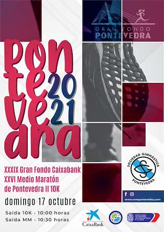 Fechas, información, programa, cartel, imágenes, mapa y ubicación de XLI Gran Fondo - XXVIII Medio Maratón - IV10K  en  Pontevedra