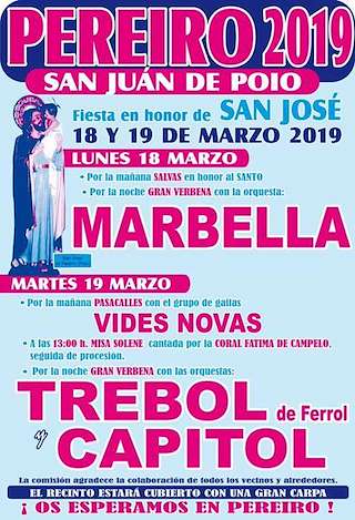 Grandes Festas de San José de Pereiro en Poio