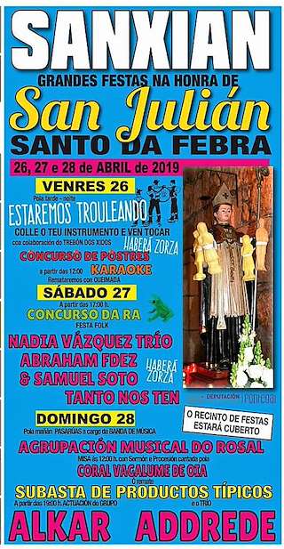Fechas, información, programa, cartel, imágenes, mapa y ubicación de Grandes Festas de San Xian  en  O Rosal
