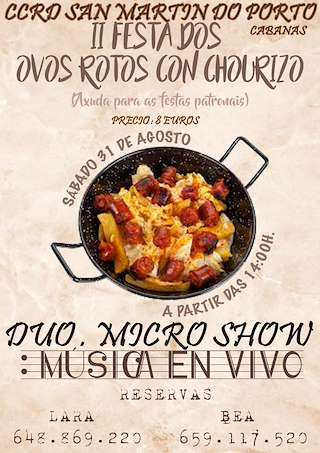 II Festa dos Ovos Rotos con Chourizo en Cabanas